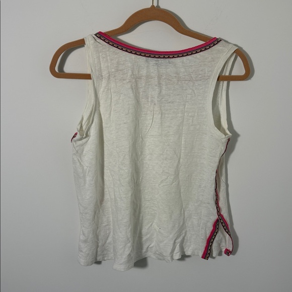 Generation Love v-neck tank top featuring colorful trim. - Picture 5 of 6